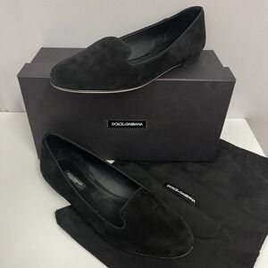 Dolce & Gabbana Suede Flat Loafers Worn Once Box & Dust Bag 38 1/2